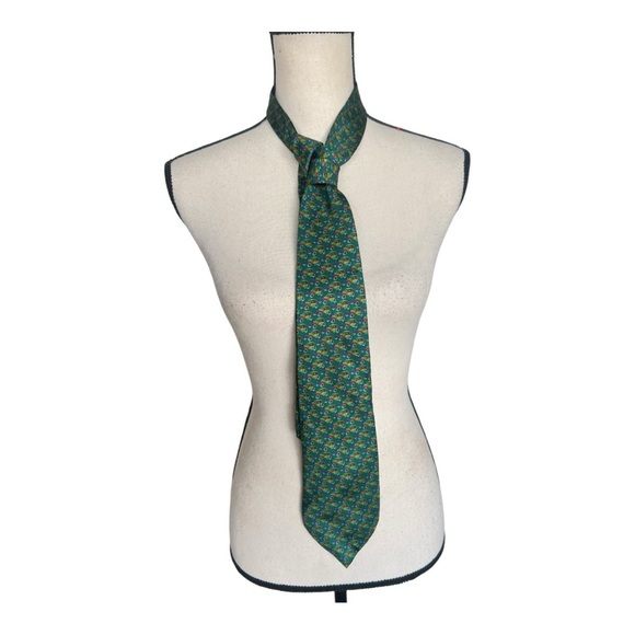 Fendi Green and Yellow Tie Accessories